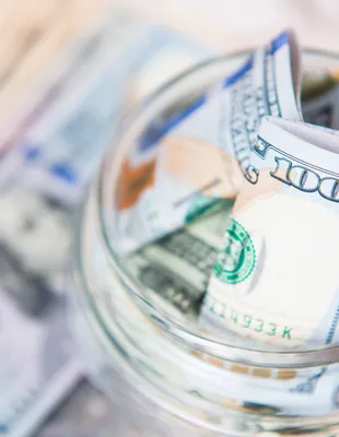 Dollar Bill in Jar